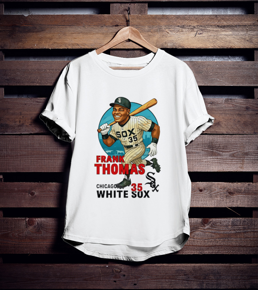 Frank Thomas Chicago White Sox 35 Caricature Sox Legend T-Shirt