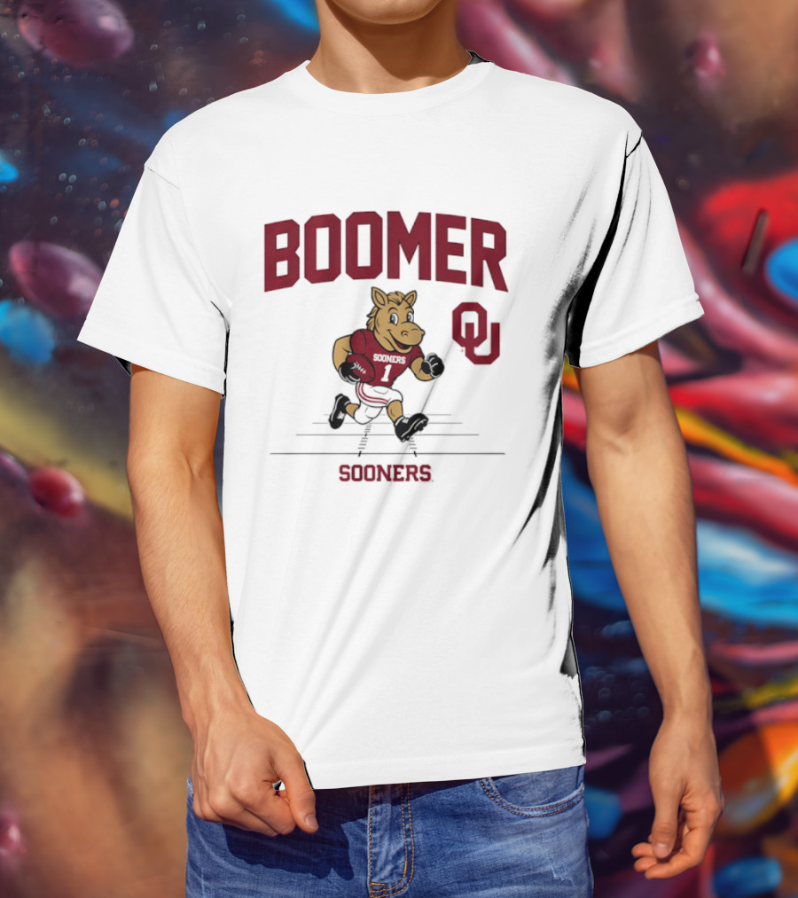 Boomer Oklahoma Sooners Football OU Gridiron T-Shirt
