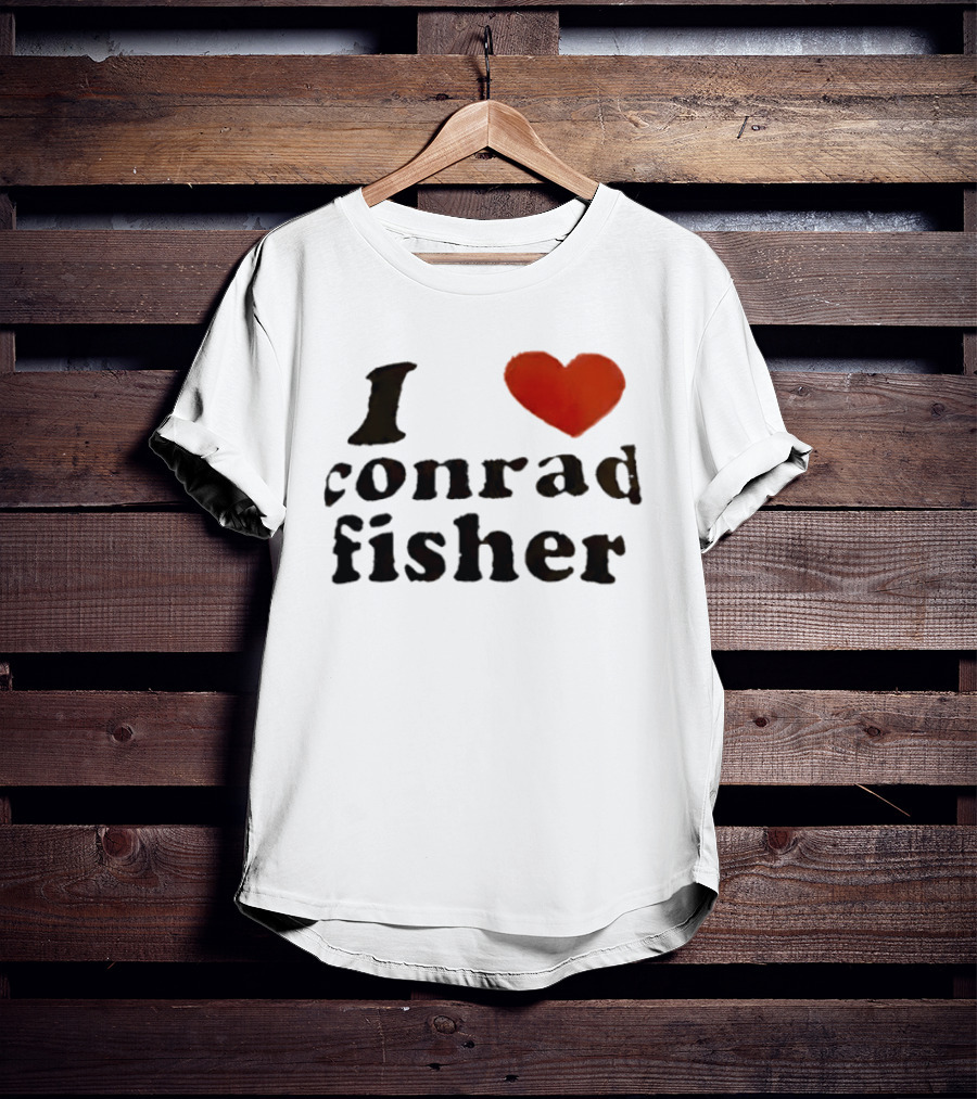 I Love Conrad Fisher Red Heart Trending Search T-Shirt