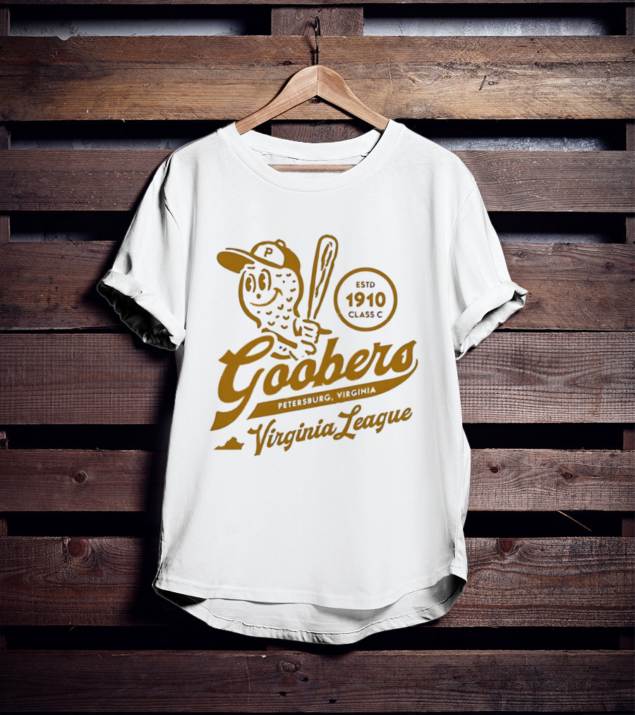 Petersburg Goobers Virginia League Estd 1910 Class C Baseball Team T-Shirt