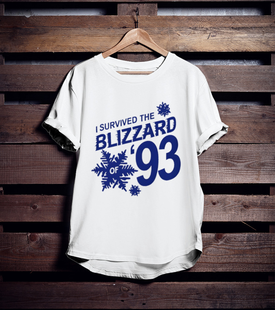 I Survived The Blizzard '93 Snowflake T-Shirt