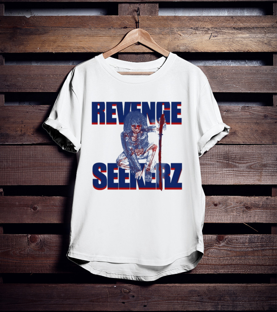 Revenge Seekerz Skeleton Horror Creepy Skeleton Warrior T-Shirt