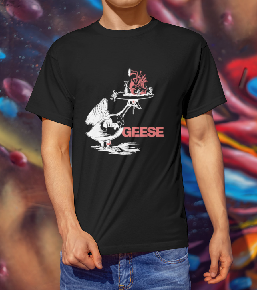 Geese Hieronymus Bosch Style Heart T-Shirt