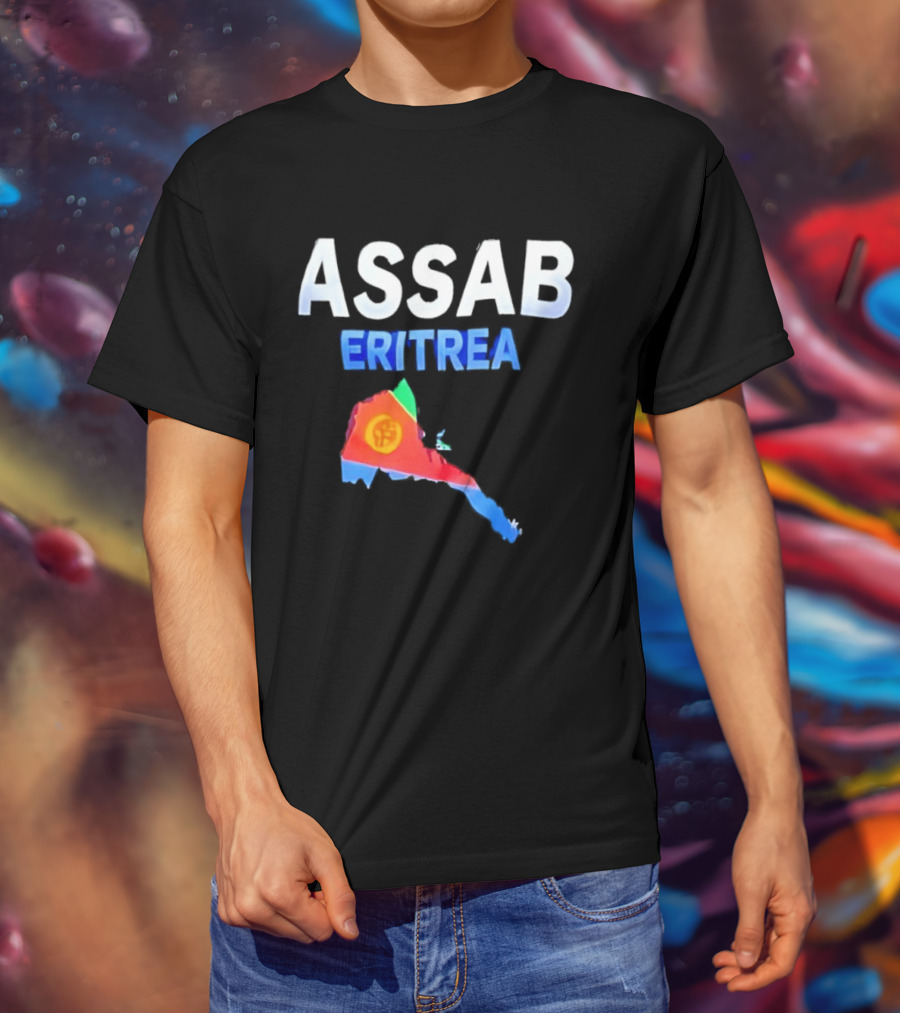 ASSAB Eritrea Map With Flag T-Shirt