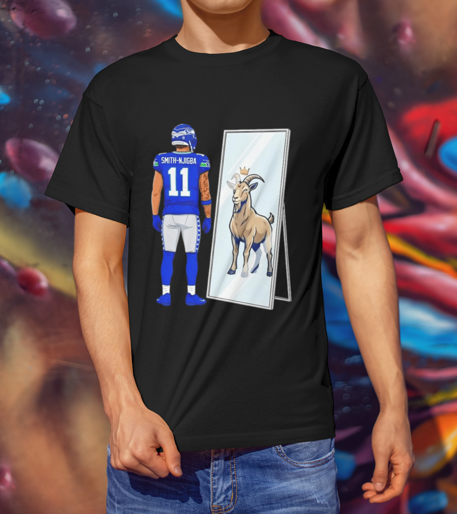 Jaxon Smith Njigba Seattle Seahawks Mirror Goat Football T-Shirt