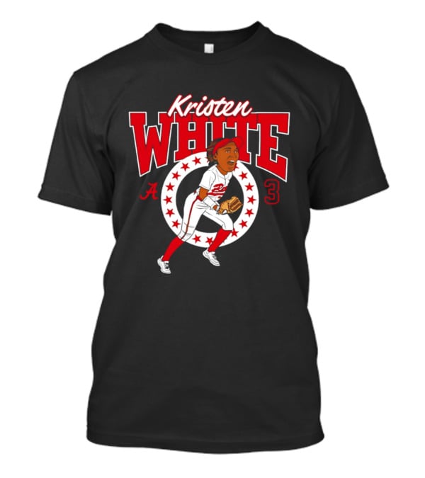 Kristen White Alabama Softball Legends Number 3 Player Collage T-Shirt