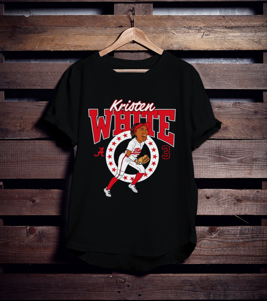 Kristen White Alabama Softball Legends Number 3 Player Collage T-Shirt