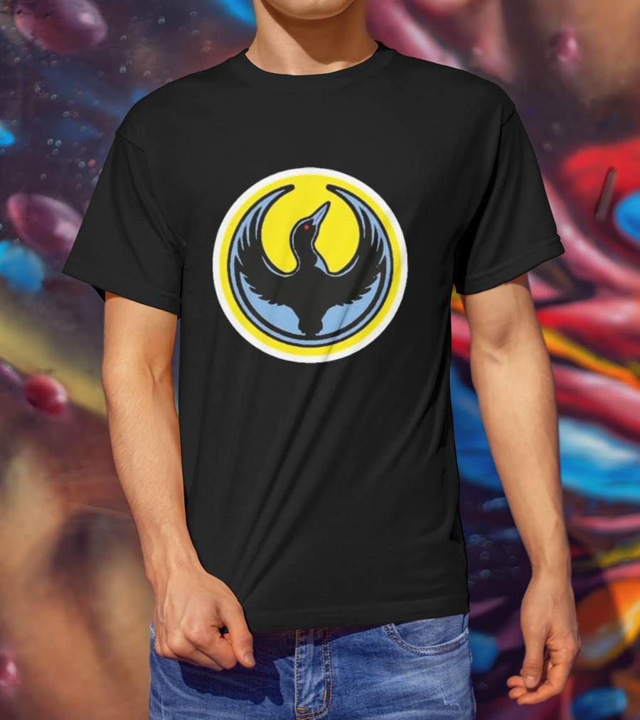 Minnesota Rebel Alliance Loon Symbol Yellow Circle T-Shirt