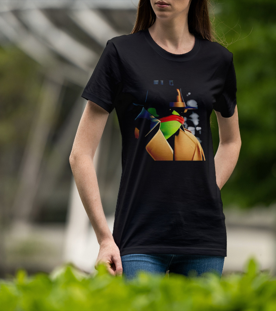 Pepe The Frog Detective Trench Coat Cigarette Doodles T-Shirt