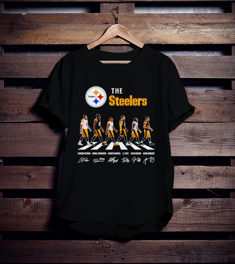 The Steelers Crossing Abbey Road 2026 Player Signatures T-Shirt