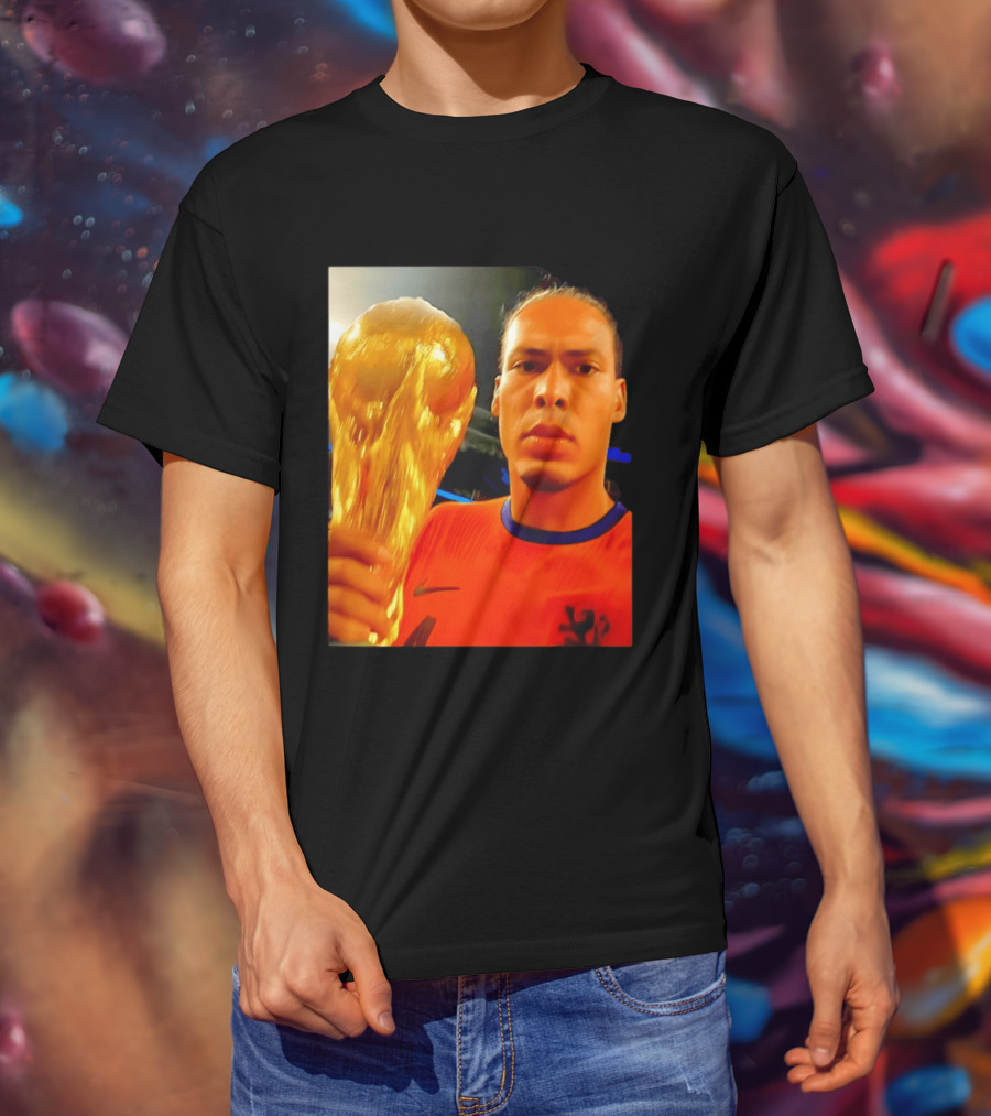Virgil Van Liverpool Netherlands Trophy Celebration T-Shirt