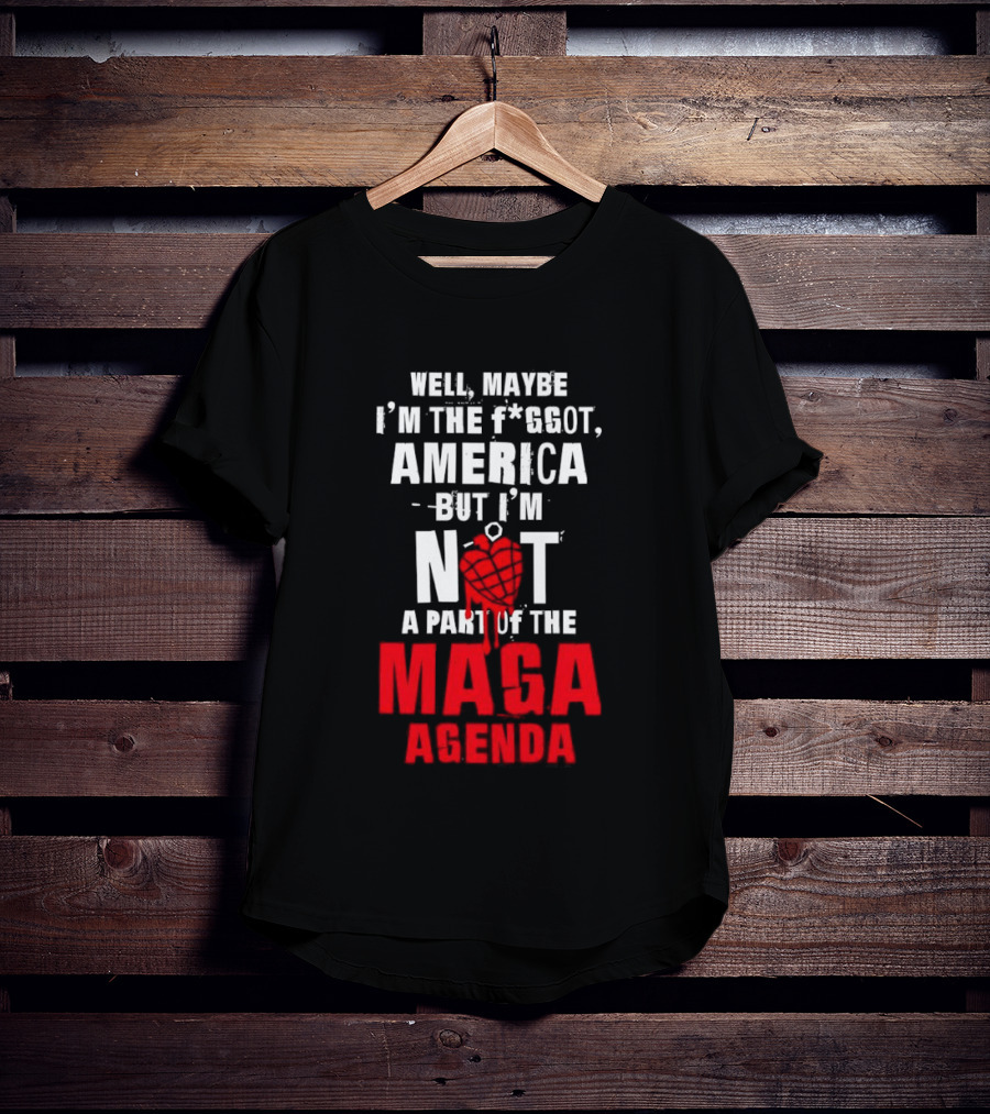 Well Maybe I'm The Fggot America But I'm Not A Part Of The Maga Agenda T-Shirt