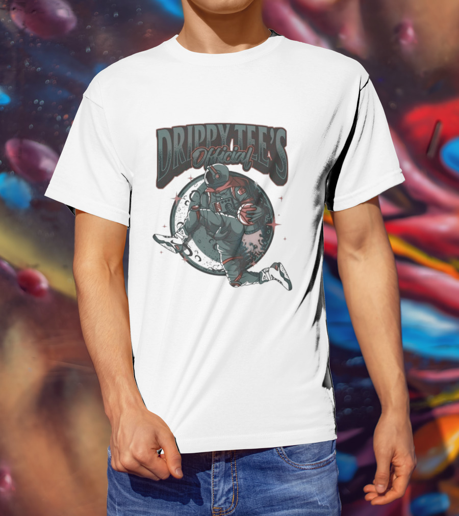 Drippy Tee's Official Astronaut Playing Basketball Sky Is The Limit Keep Your Head Up T-Shirt
