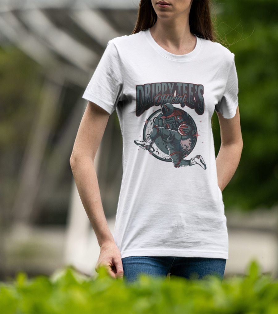 Drippy Tee's Official Astronaut Playing Basketball Sky Is The Limit Keep Your Head Up T-Shirt