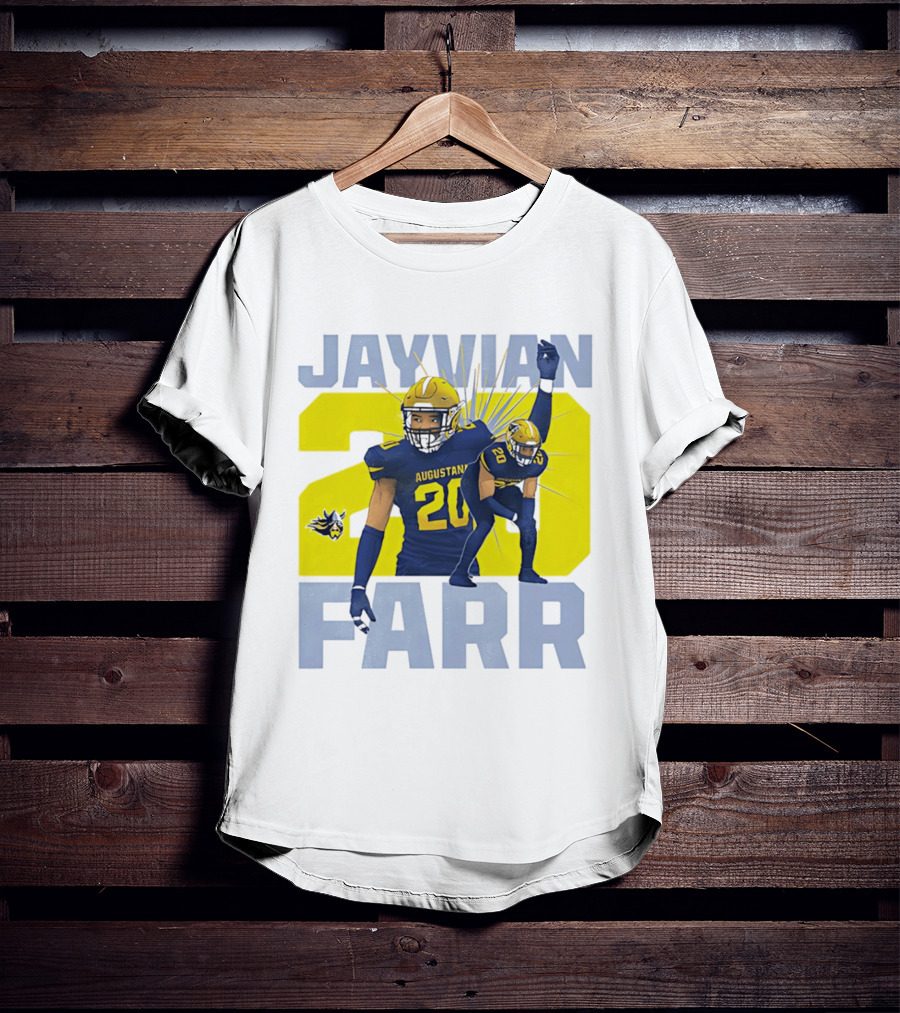 Augustana Jayvian Farr 20 NCAA Football Legends Collage T-Shirt