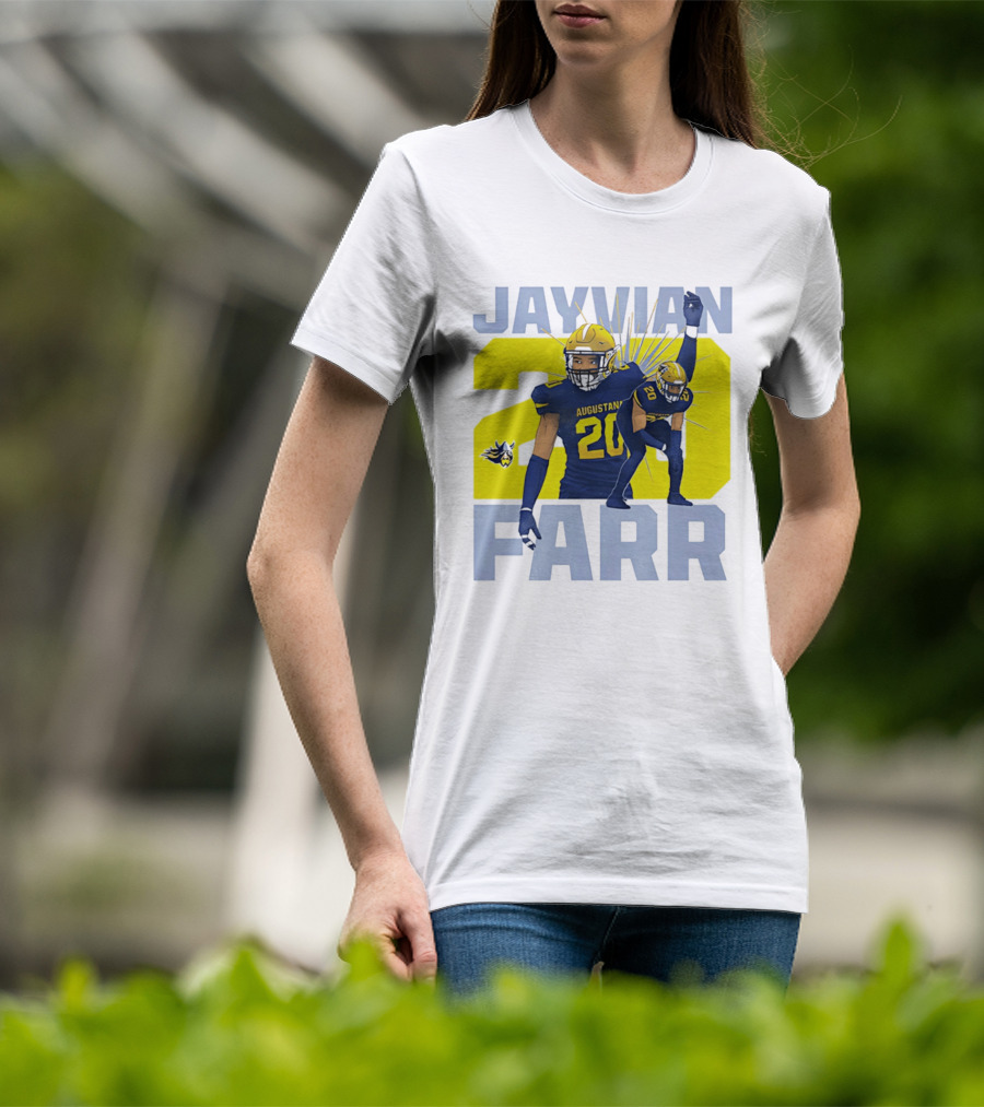 Augustana Jayvian Farr 20 NCAA Football Legends Collage T-Shirt