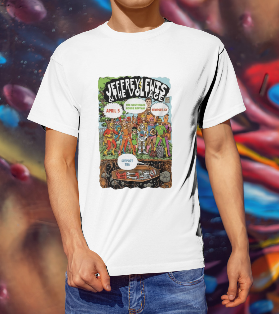 Jeffrey Lewis And The Voltage Newport KY Southgate House Revival April 5 T-Shirt