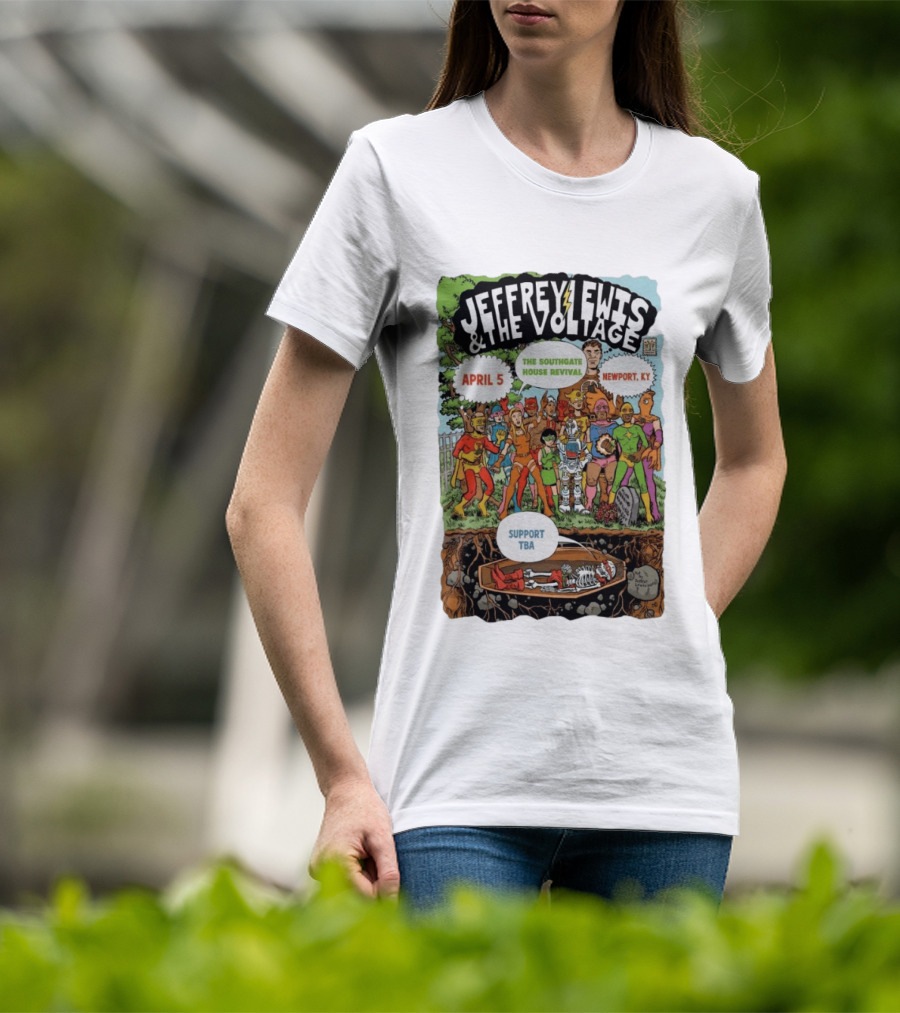 Jeffrey Lewis And The Voltage Newport KY Southgate House Revival April 5 T-Shirt