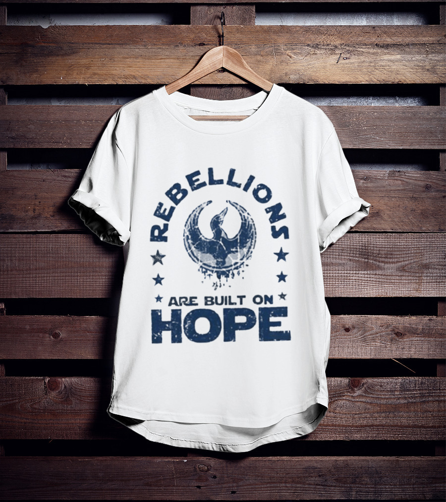 Rebellions Are Built On Hope Blue Distressed Star Wars Rebel Alliance T-Shirt