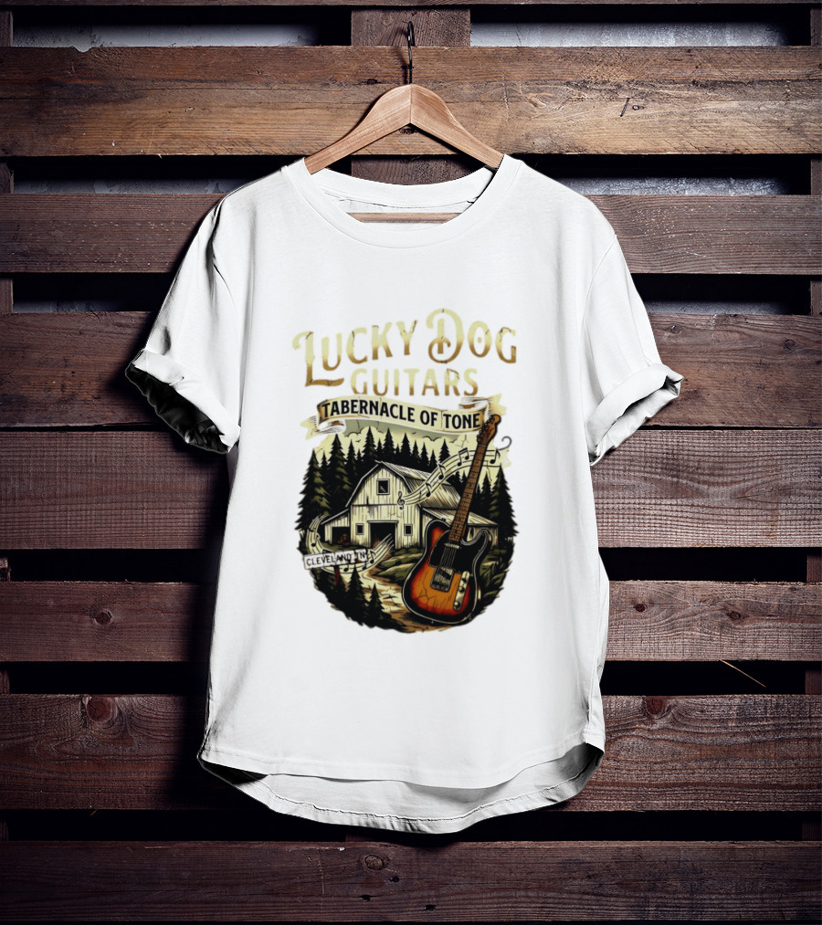 Lucky Dog Guitars Tabernacle Of Tone Cleveland TN Musical Barn Scene T-Shirt
