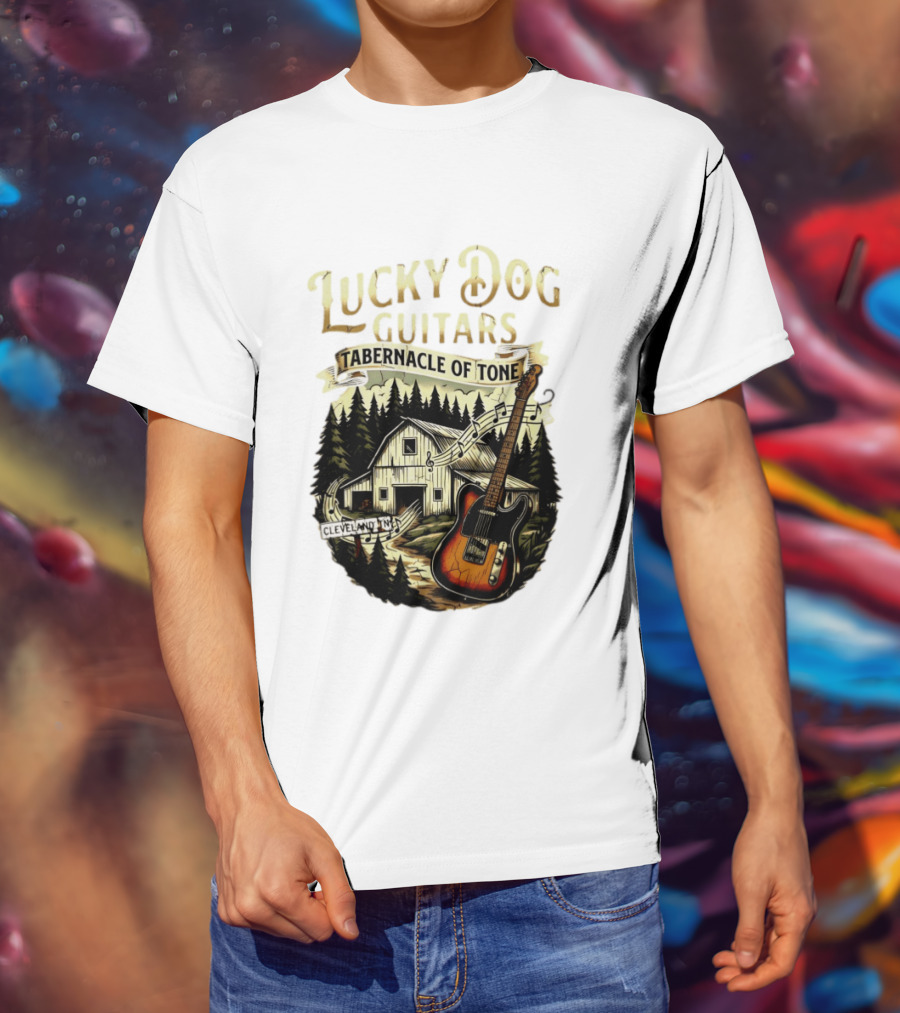 Lucky Dog Guitars Tabernacle Of Tone Cleveland TN Musical Barn Scene T-Shirt