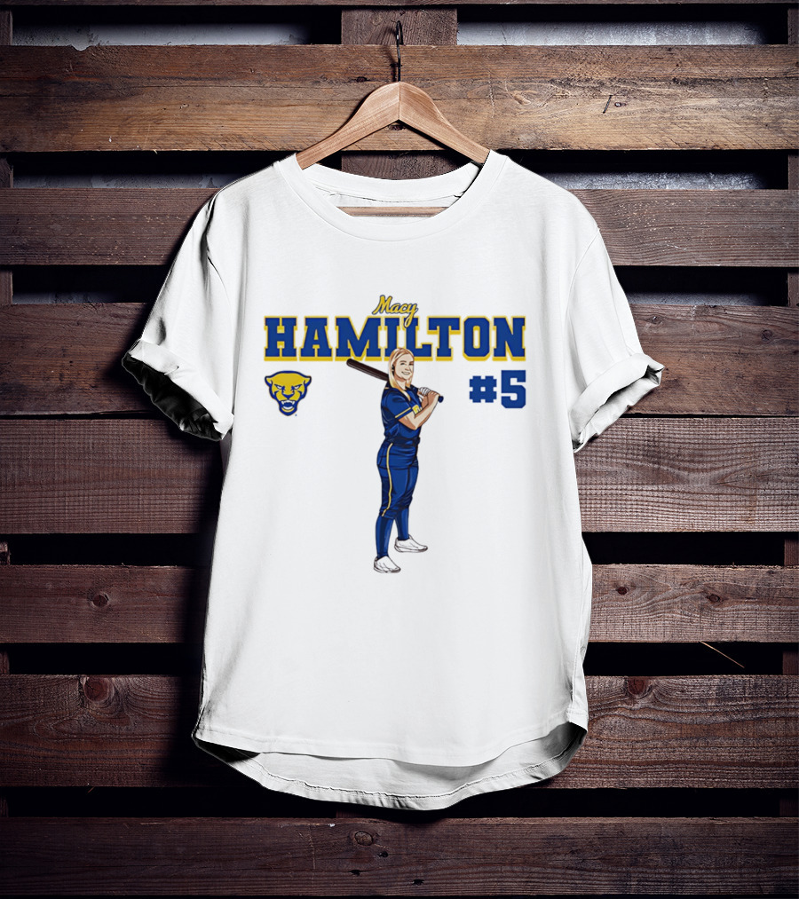 Macy Hamilton Pittsburgh Softball Caricature #5 T-Shirt