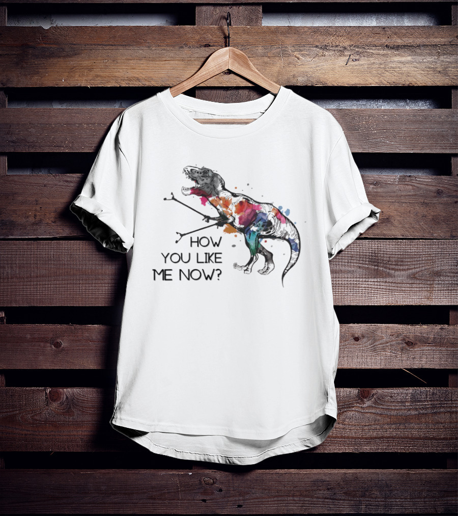 T Rex How You Like Me Now Paint Splatter T-Shirt