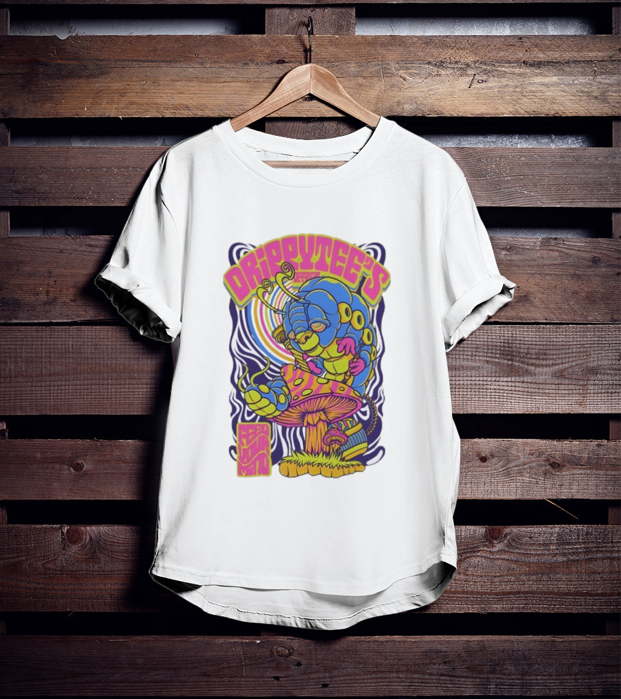 Drippytee's Psychedelic Caterpillar Mushroom Feed Your Mind T-Shirt