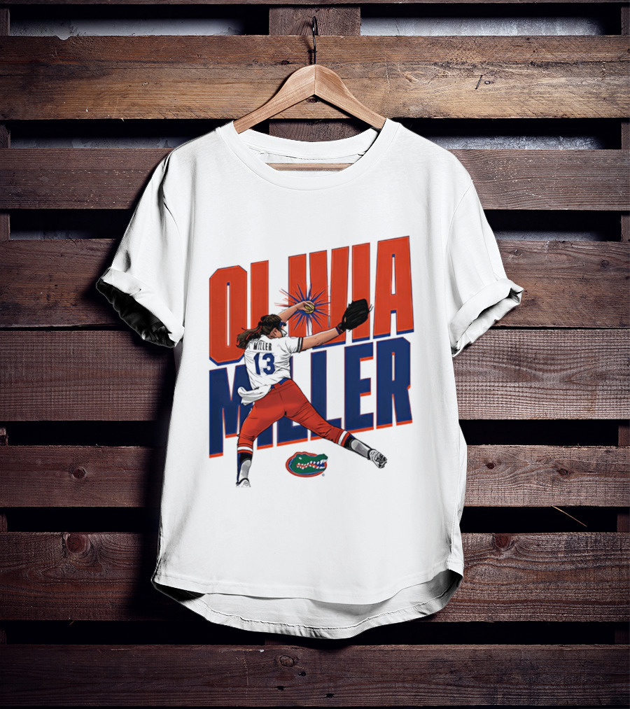 Olivia Miller Florida Gators Softball NCAA Player Caricature T-Shirt