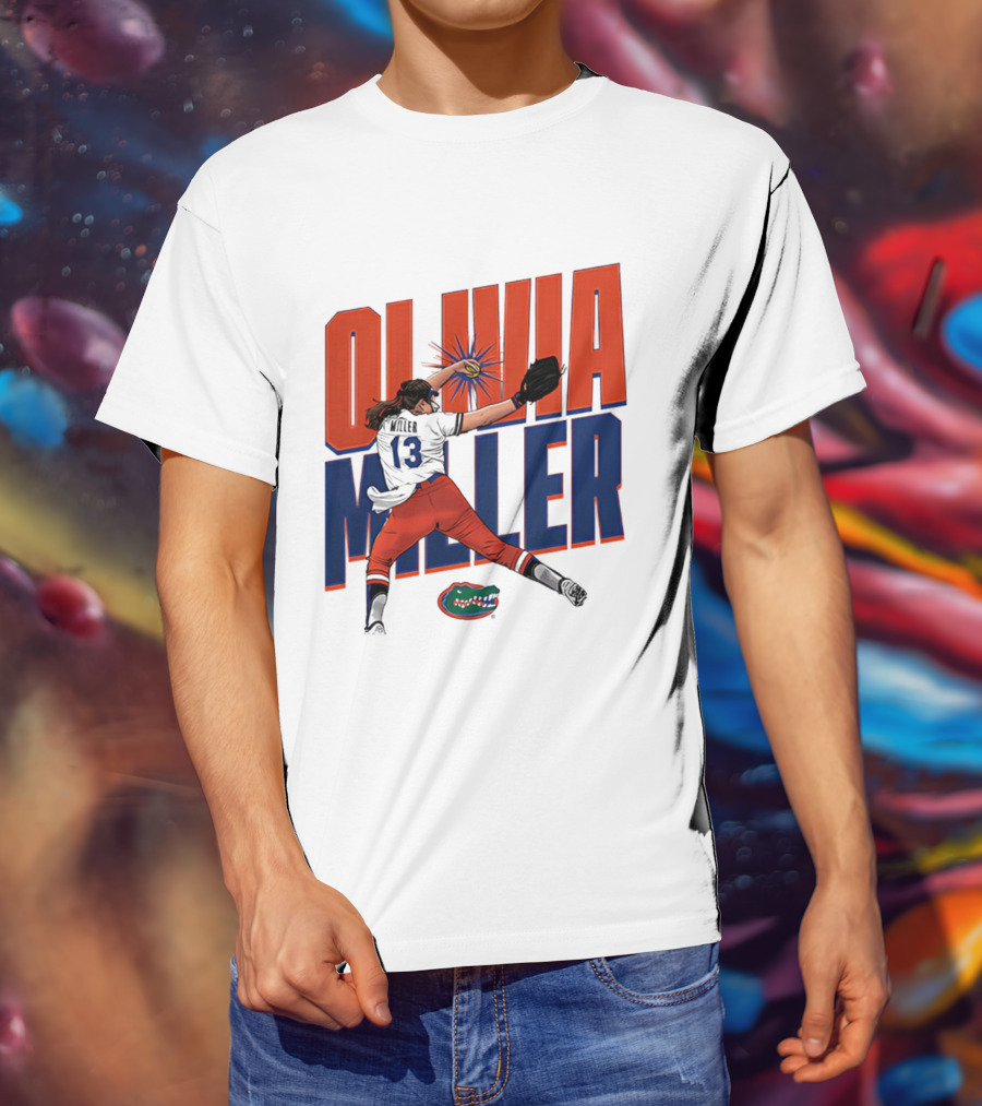Olivia Miller Florida Gators Softball NCAA Player Caricature T-Shirt