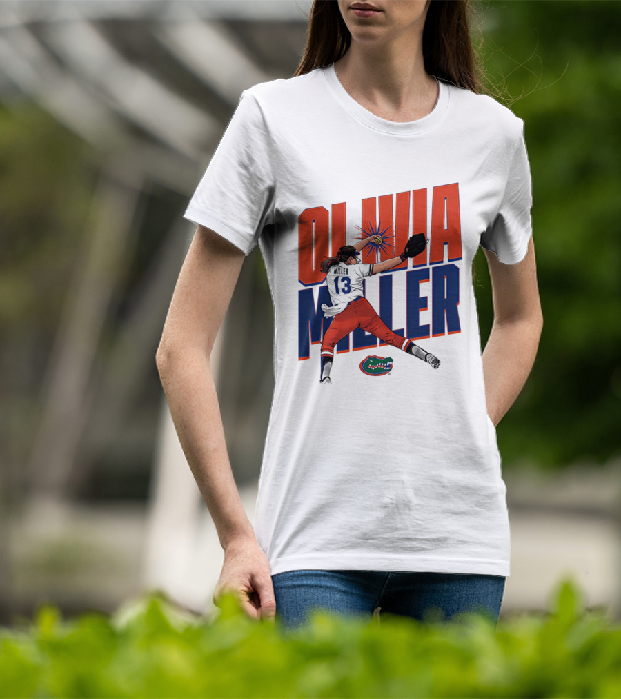 Olivia Miller Florida Gators Softball NCAA Player Caricature T-Shirt