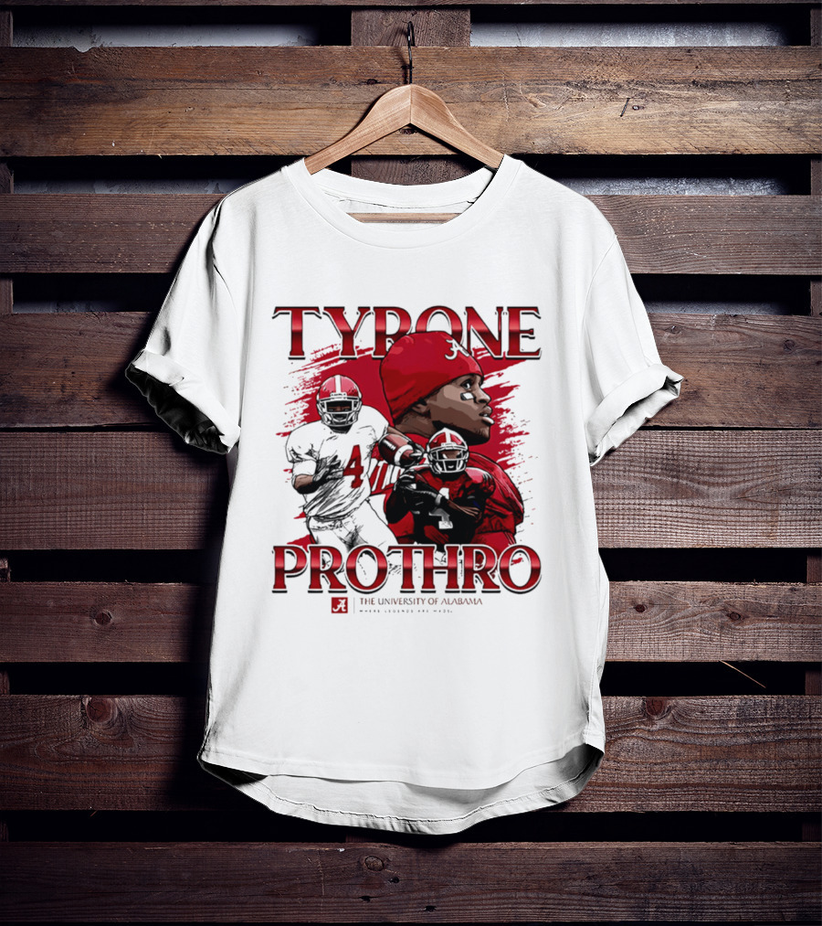 Tyrone Prothro University Of Alabama Football Icon NCAA Legends T-Shirt