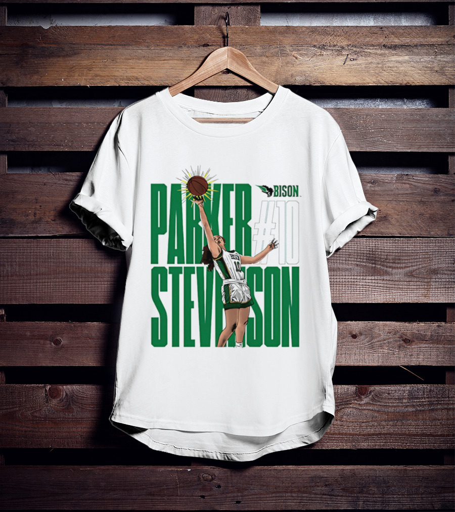 Parker Stevenson OKBU Bison #10 Basketball NCAA Caricature T-Shirt