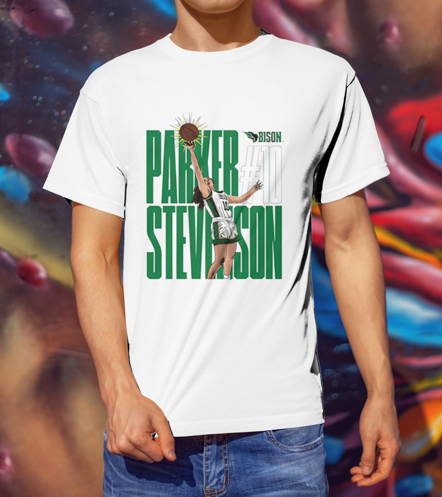 Parker Stevenson OKBU Bison #10 Basketball NCAA Caricature T-Shirt
