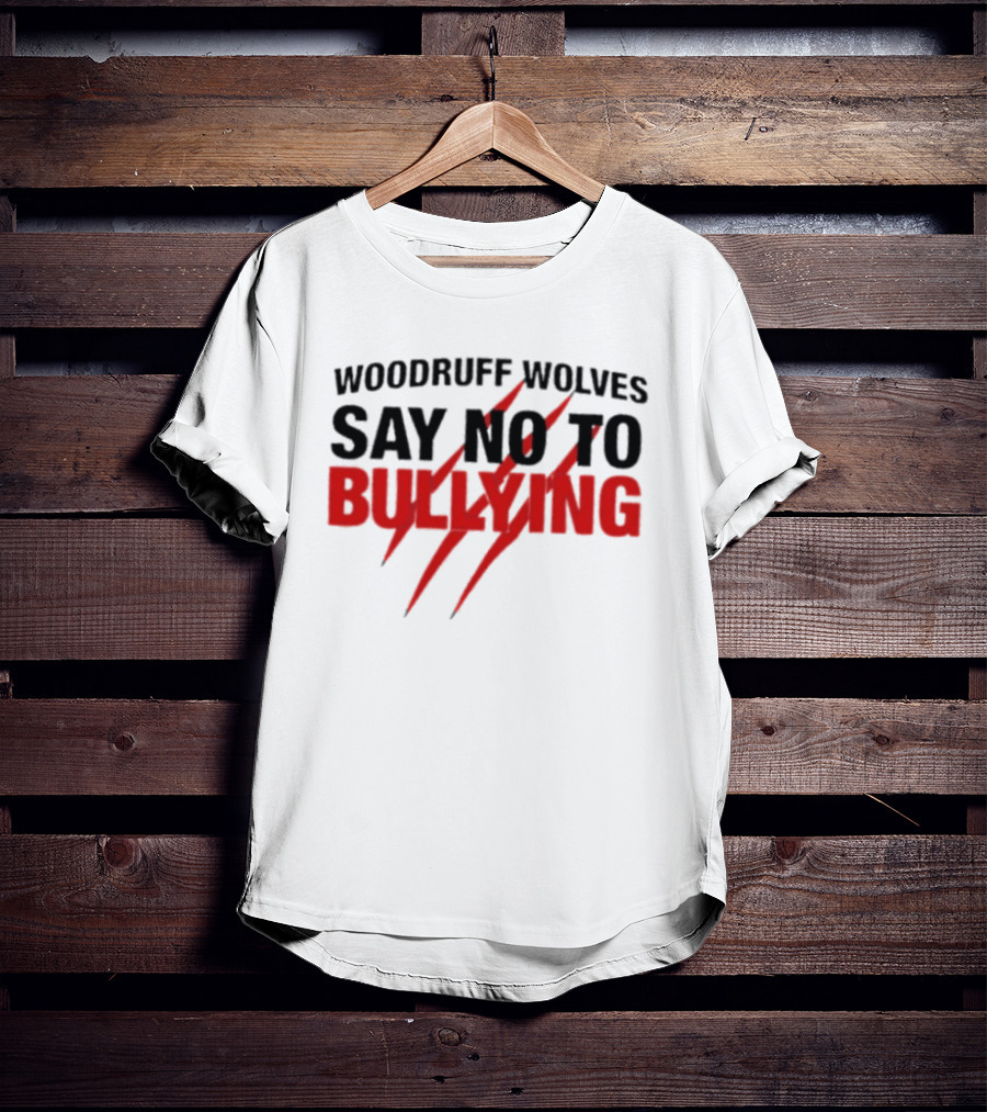 Woodruff Wolves Anti Bullying Campaign With Claw Marks T-Shirt