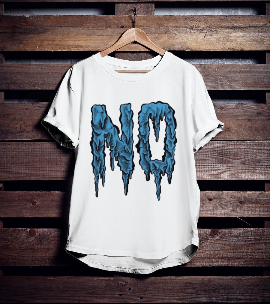 Aaron Turner NO Blue Ice Letters T-Shirt