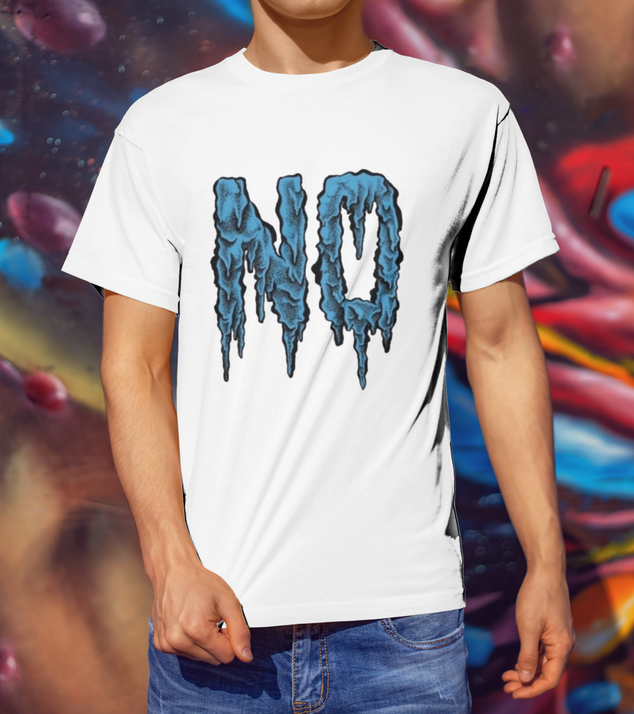 Aaron Turner NO Blue Ice Letters T-Shirt