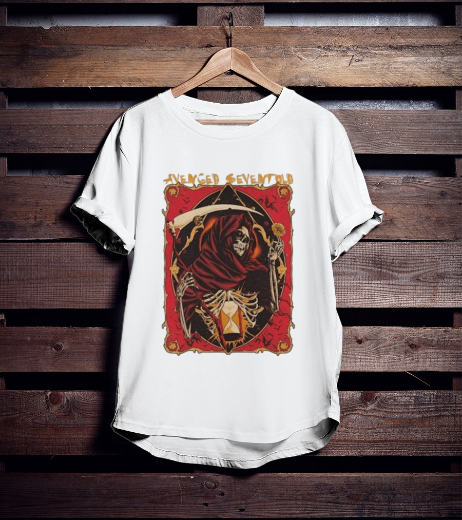Avenged Sevenfold Skeleton Hourglass Scythe T-Shirt