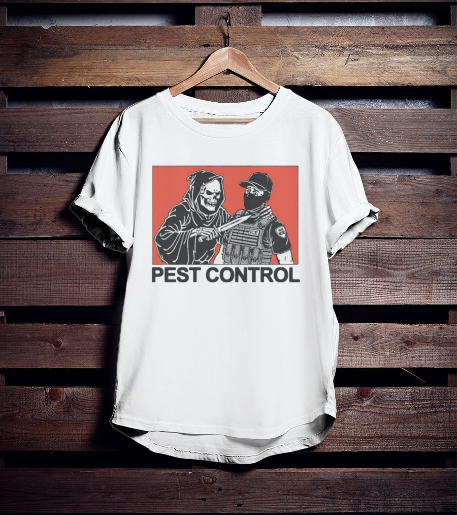 Grim Reaper Vs ICE Enforcement Pest Control Challenge T-Shirt