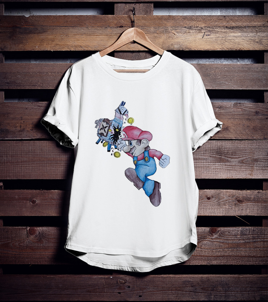Super Mario Llama Coins Jumping T-Shirt