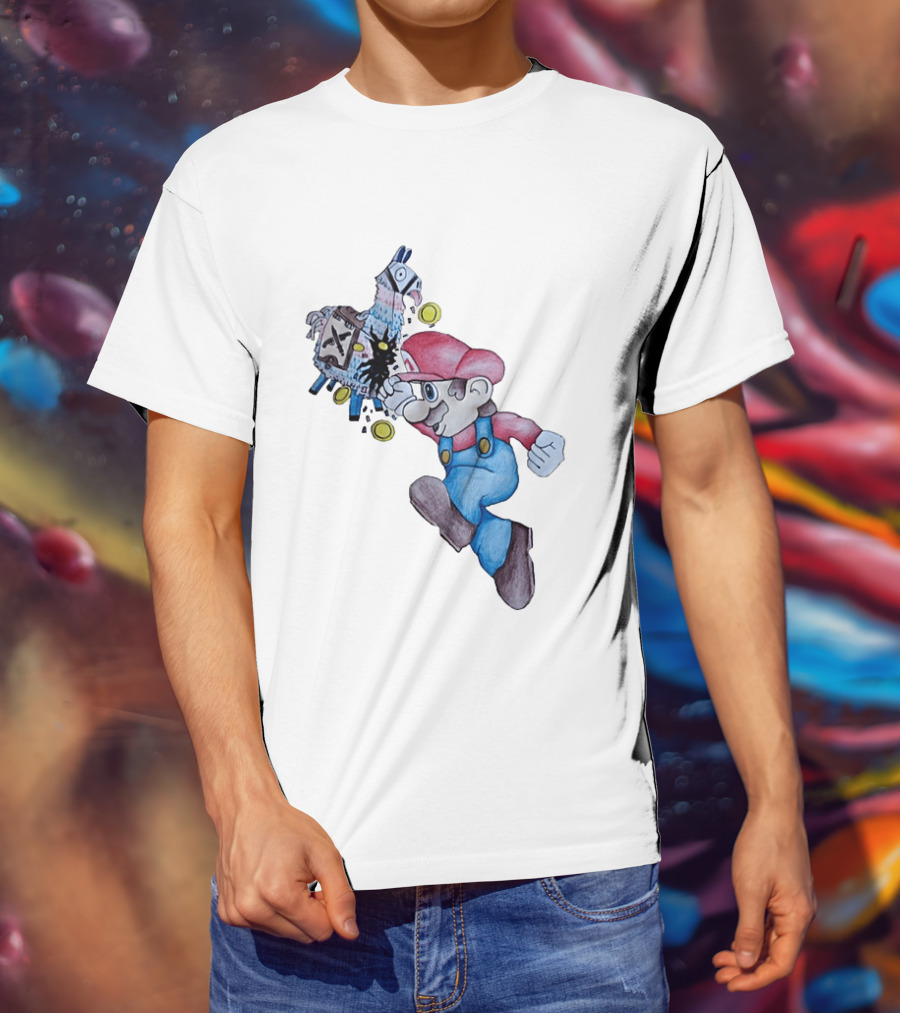 Super Mario Llama Coins Jumping T-Shirt