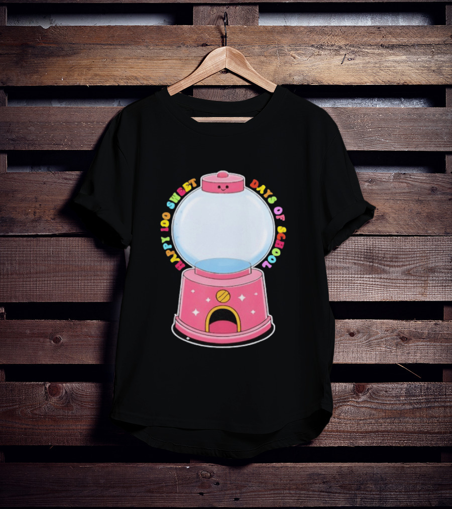 Happy 100 Sweet Days Of School Gumball Machine T-Shirt