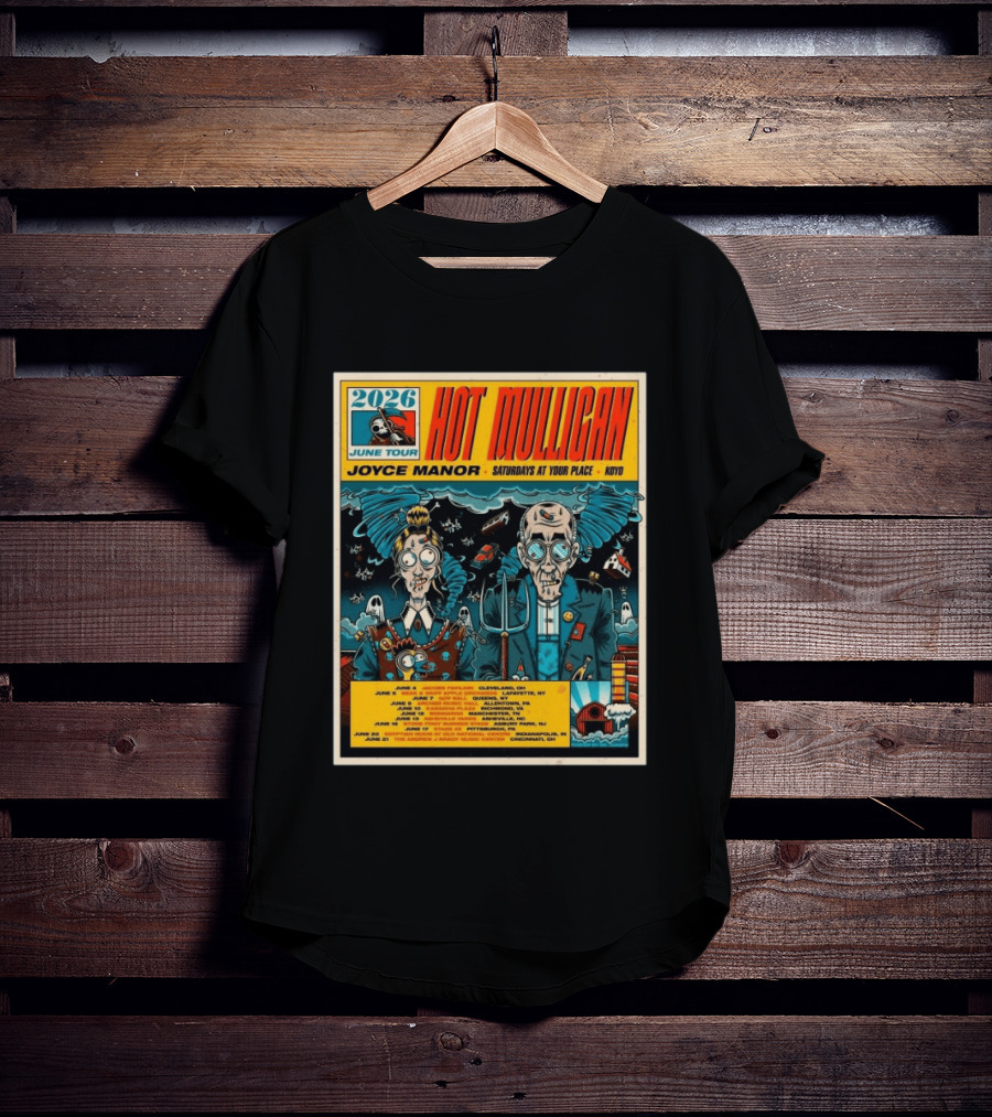 2026 Hot Mulligan June Tour Joyce Manor Saturdays At Your Place Koyo T-Shirt