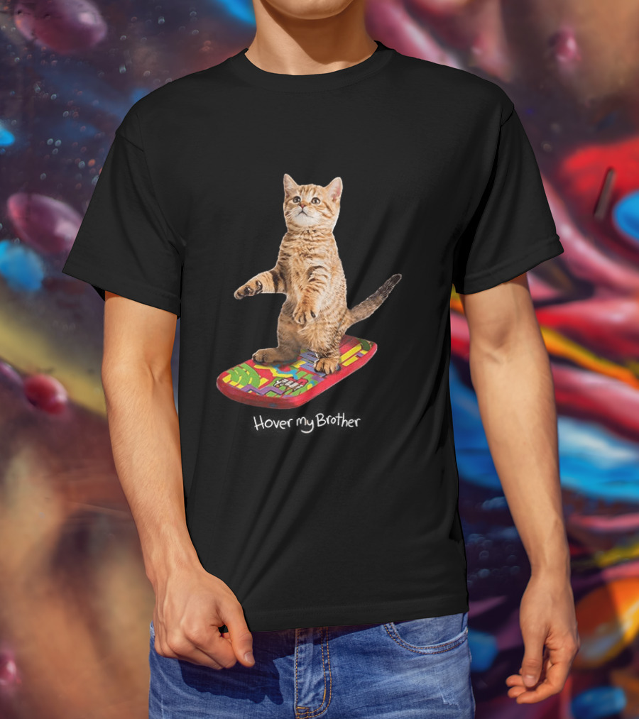 Hover My Brother Back To The Future Hoverboard Cat T-Shirt