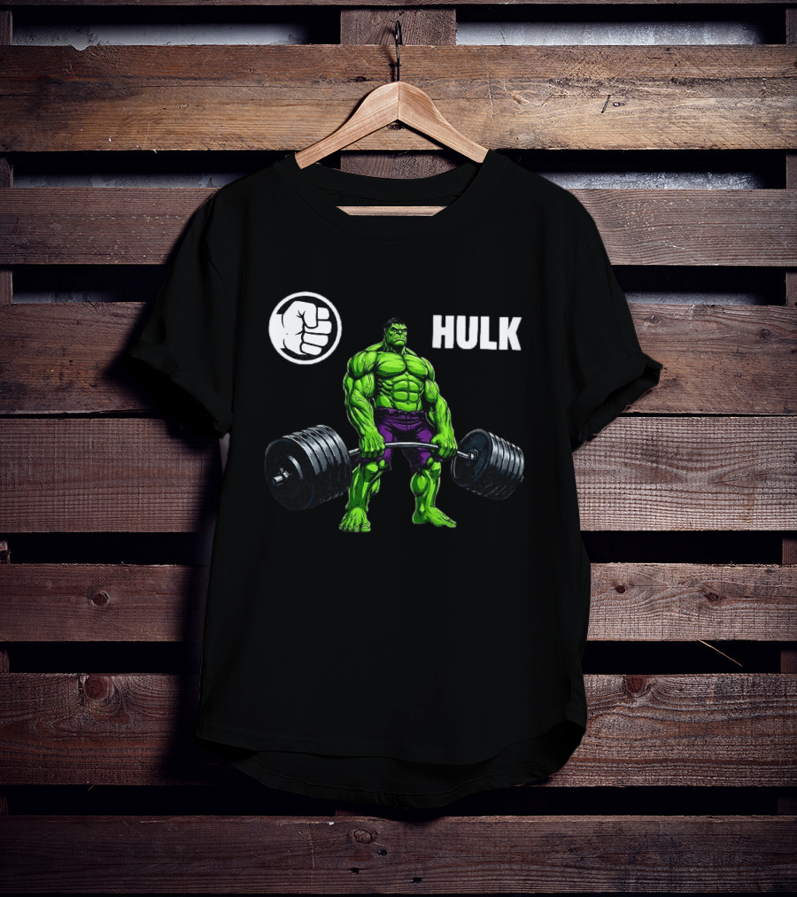 Hulk Lifting Weights Gym Workout Bodybuilding Motivation T-Shirt
