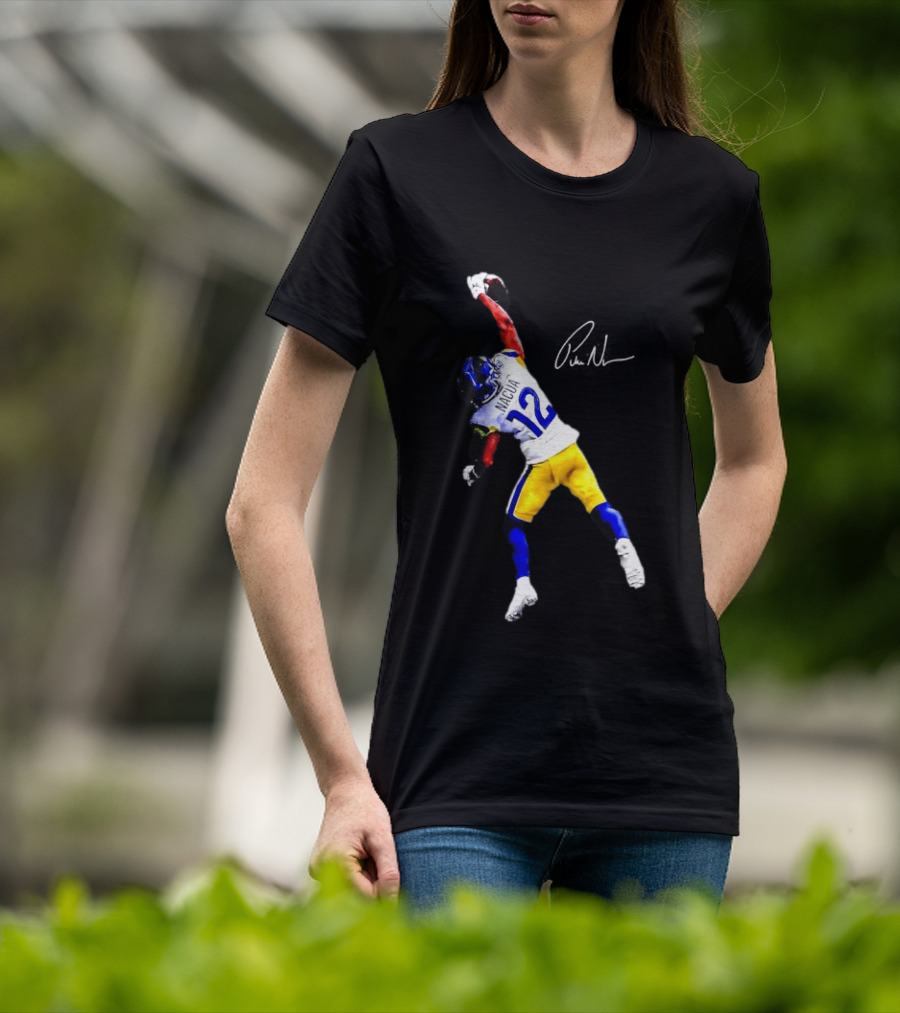 Puka Nacua 12 Los Angeles Rams Football Catch Highlight T-Shirt