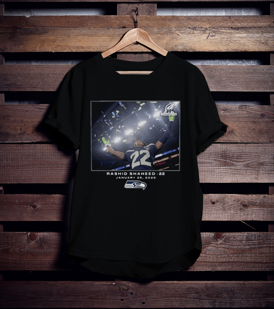 Rashid Shaheed 22 NFC Champions January 8 2023 Seattle Seahawks T-Shirt