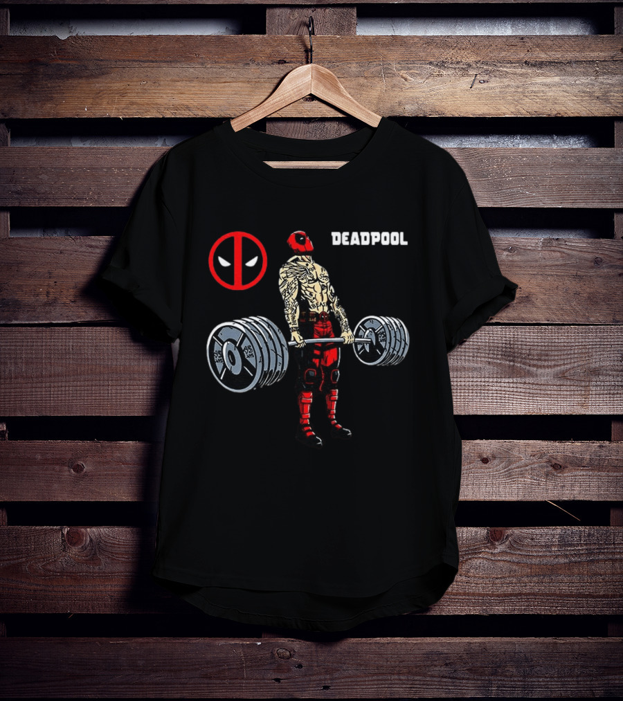 Deadpool Weightlifting Gym Workout T-Shirt
