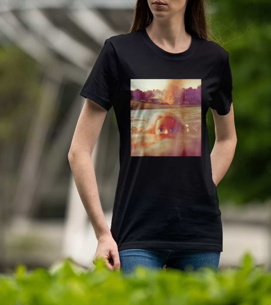 Doll Face Meme Swimming Surreal Humor T-Shirt