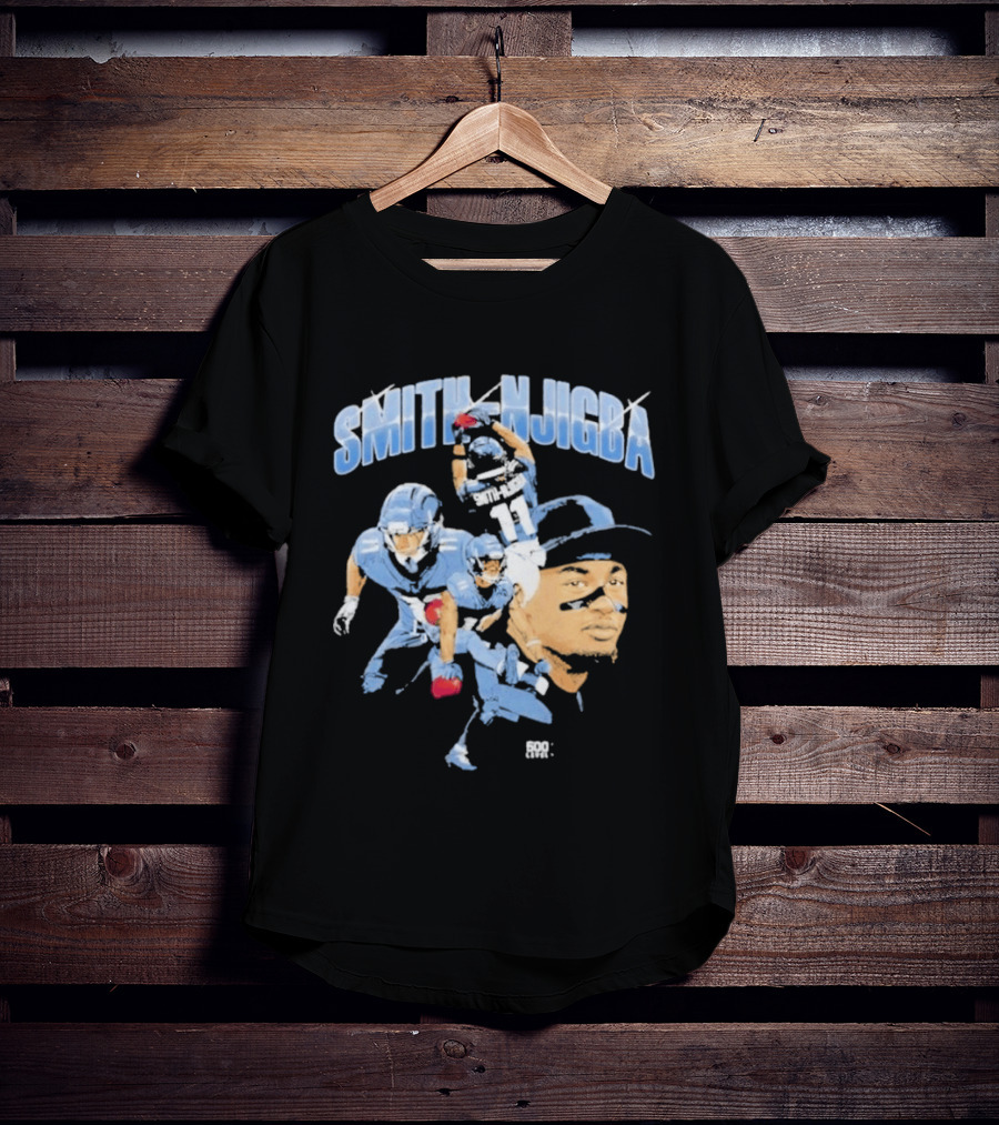 Smith Njigba Football Action Seahawks NFL Player T-Shirt